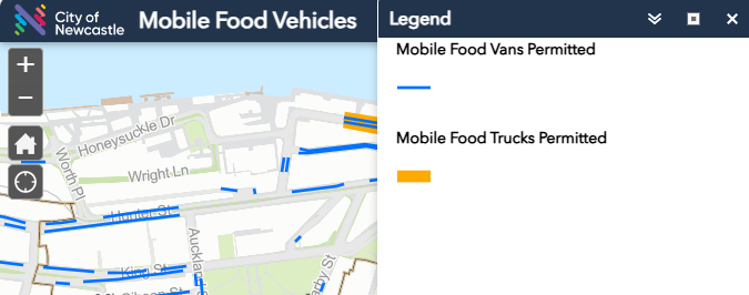 Mobile Food Vehicles map